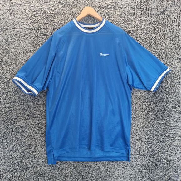 Nike Other - Nike Men's Shirt Medium Blue Plain Embroided Logo The Nike Tee Sport